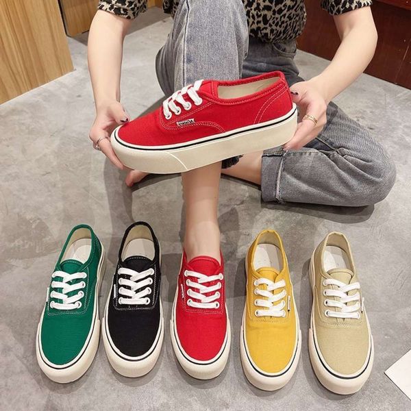 casual shoes 2021 casual female students red trend lace up round head low women's flat heel everyday solid canvas shoes, Black
casual shoes 2021 casual female students red trend lace up round head low women's flat heel everyday solid canvas shoes, Black