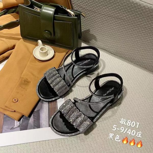 sandals rhinestone female summer fashion fairy style small fresh word with flat thick heel roman shoes, Black
sandals rhinestone female summer fashion fairy style small fresh word with flat thick heel roman shoes, Black