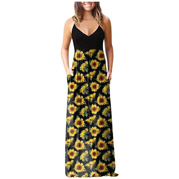 casual dresses sunflower print for women sleeveless v neck pocket floral beach long maxi loose dress boho sundress vestidos, Black;gray
casual dresses sunflower print for women sleeveless v neck pocket floral beach long maxi loose dress boho sundress vestidos, Black;gray