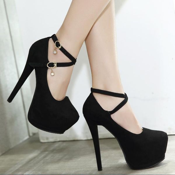dress shoes stage catwalk 16cm super high heel thick strappy sandals hate sky single night women's fine, Black
dress shoes stage catwalk 16cm super high heel thick strappy sandals hate sky single night women's fine, Black