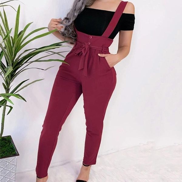women's jumpsuits & rompers womens jumpsuit long pockets overalls adjusted strap high waist fashion basic trousers streetwear, Black;white
women's jumpsuits & rompers womens jumpsuit long pockets overalls adjusted strap high waist fashion basic trousers streetwear, Black;white