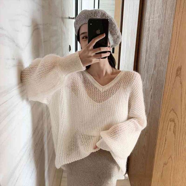 womens v-neck hollow oversized knit lantern sleeve mohair pullover sweater fall fashion white lazy simple harajuku sweater, White;black
womens v-neck hollow oversized knit lantern sleeve mohair pullover sweater fall fashion white lazy simple harajuku sweater, White;black