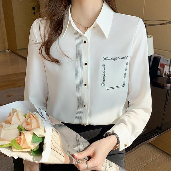 women's blouses & shirts chiffon shirt female long sleeve 2021 spring dress fashion temperament foreign style high end professional, White
women's blouses & shirts chiffon shirt female long sleeve 2021 spring dress fashion temperament foreign style high end professional, White
