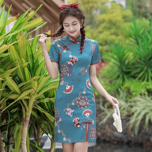 ethnic clothing summer floral printed satin elegant chinese mini qipao dress traditional women short sleeve cheongsam vestidos oversize, Red
ethnic clothing summer floral printed satin elegant chinese mini qipao dress traditional women short sleeve cheongsam vestidos oversize, Red