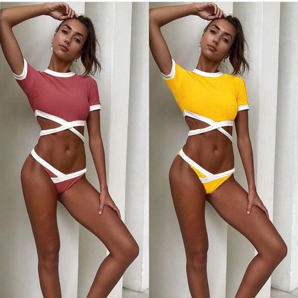 bikinis set short sleeve crop bikini 2021 lady plus size swimwear women swimsuit female sport bandage thong biquini swim bathing suit
bikinis set short sleeve crop bikini 2021 lady plus size swimwear women swimsuit female sport bandage thong biquini swim bathing suit