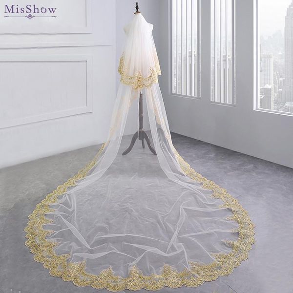bridal veils misshow 2021 high-end white ivory 2 layers 3.5 meters long wedding veil lace sequined edge voile de mariee, Black
bridal veils misshow 2021 high-end white ivory 2 layers 3.5 meters long wedding veil lace sequined edge voile de mariee, Black