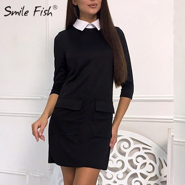 casual dresses lady office mini dress autumn spring women three quarter pockets fashion slim fit elegant turn down collar work robe lx363, Black;gray
casual dresses lady office mini dress autumn spring women three quarter pockets fashion slim fit elegant turn down collar work robe lx363, Black;gray