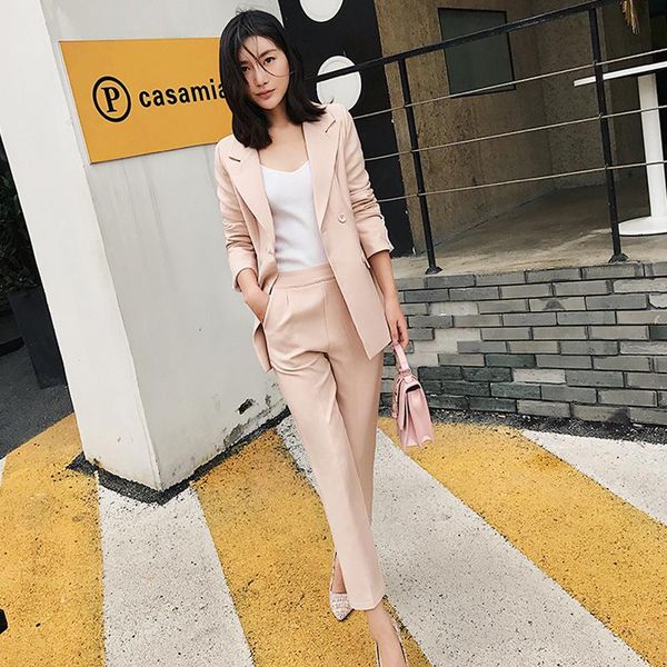 women's suits & blazers casual 2 pieces set women pant notched collar blazer jacket ankle-length pants ol female 2021 autumn, White;black
women's suits & blazers casual 2 pieces set women pant notched collar blazer jacket ankle-length pants ol female 2021 autumn, White;black