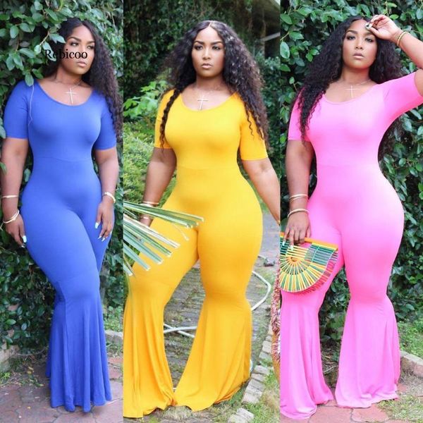 women's jumpsuits & rompers summer short-sleeved round neck romper jumpsuit flared pants solid color tights long wholesale, Black;white
women's jumpsuits & rompers summer short-sleeved round neck romper jumpsuit flared pants solid color tights long wholesale, Black;white