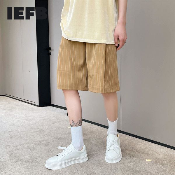 iefb summer men's bottoms fashionable striped suit shorts man's casual elastic wist loose knee length pants 9y7058 210524, White;black
iefb summer men's bottoms fashionable striped suit shorts man's casual elastic wist loose knee length pants 9y7058 210524, White;black