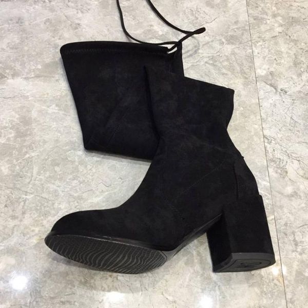 boots fashion suede over knee thigh high slim street style women block heei .5cm, Black
boots fashion suede over knee thigh high slim street style women block heei .5cm, Black