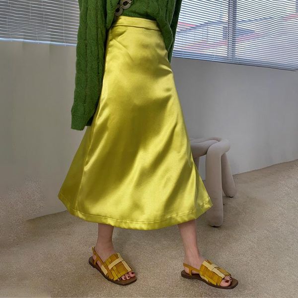 skirts shiny satin high-waisted skirt women elegant a-line ladies vintage long 2021 summer casual solid color bottom female, Black
skirts shiny satin high-waisted skirt women elegant a-line ladies vintage long 2021 summer casual solid color bottom female, Black