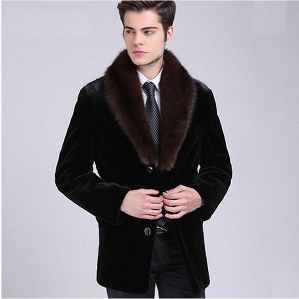 men's fur & faux s-6xl fashion winter men clothing coat business overcoat high imitation mink, Black
men's fur & faux s-6xl fashion winter men clothing coat business overcoat high imitation mink, Black