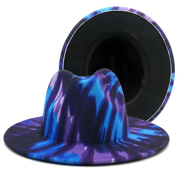 wide brim hats for men fedoras autumn winter women's cap hatsblack felt jazz hat european american tie dye fashion 2021 vintage black b, Blue;gray
wide brim hats for men fedoras autumn winter women's cap hatsblack felt jazz hat european american tie dye fashion 2021 vintage black b, Blue;gray