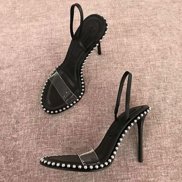 drop women pvc sandals black suede thin high heels ladies summer party pumps studded prom slippers fashion sandalias
drop women pvc sandals black suede thin high heels ladies summer party pumps studded prom slippers fashion sandalias