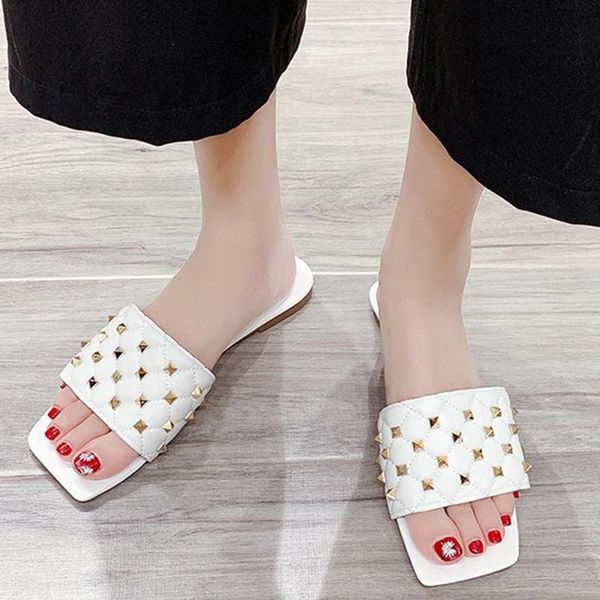 sandals fashion women party slip-on leather women's casual female rivets flat ladies shoes light sandalias mujer, Black
sandals fashion women party slip-on leather women's casual female rivets flat ladies shoes light sandalias mujer, Black