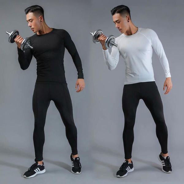 gym clothing quick-drying compression men's sports suits runners fitness training running track, White;black
gym clothing quick-drying compression men's sports suits runners fitness training running track, White;black
