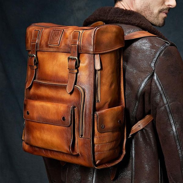backpack large capacity travel bags collegebags retro luxury mens cow leather bag
backpack large capacity travel bags collegebags retro luxury mens cow leather bag