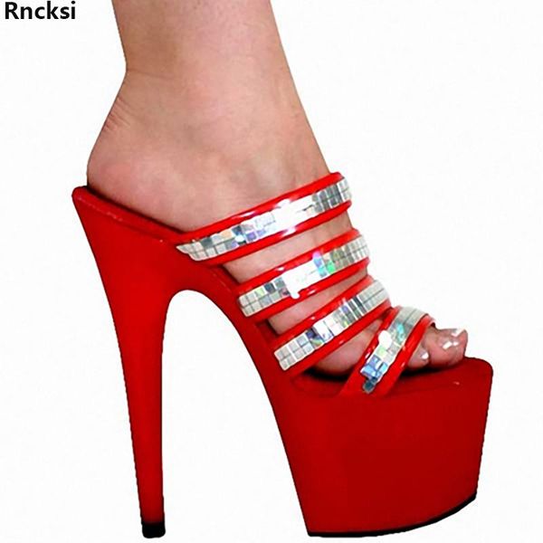 rncksi 17cm stiletto high-heeled slippers dance party shoes model high heels women's, Black
rncksi 17cm stiletto high-heeled slippers dance party shoes model high heels women's, Black