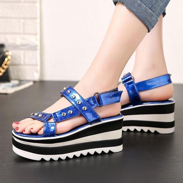 sandals summer 2021 silver blue platform rivet studded wedges shoes for women party daily creepers gothic punk, Black
sandals summer 2021 silver blue platform rivet studded wedges shoes for women party daily creepers gothic punk, Black
