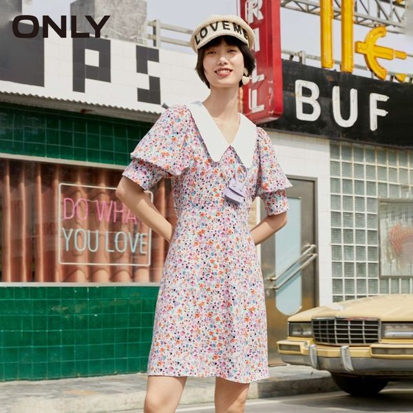 only women spring summer doll collar floral puff sleeve dress 120307089, Black;gray
only women spring summer doll collar floral puff sleeve dress 120307089, Black;gray