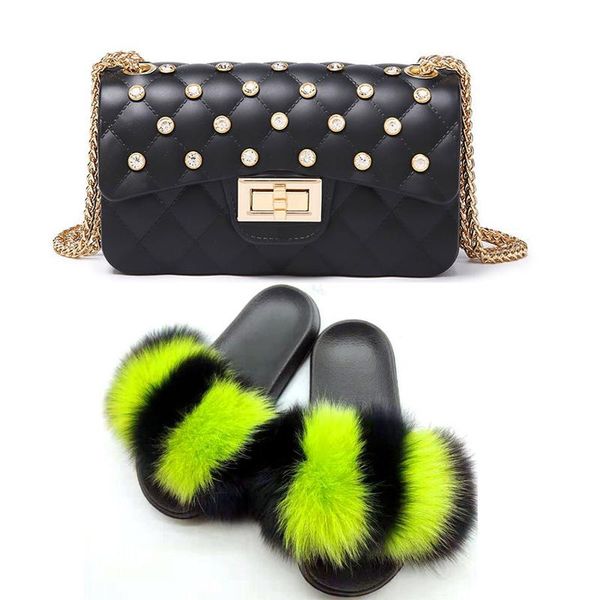 slippers women jelly bag fur suit shiny diamond fluffy slides set ladies plush furry beach flip flops purse match, Black
slippers women jelly bag fur suit shiny diamond fluffy slides set ladies plush furry beach flip flops purse match, Black