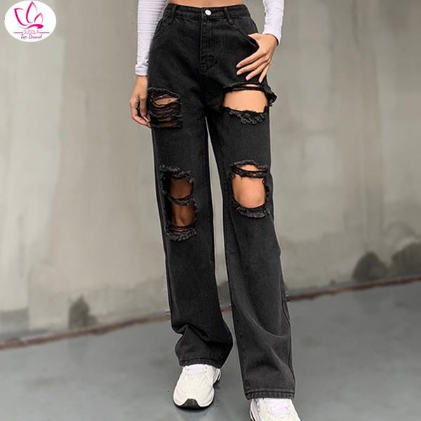 women's jeans women ripped black high waisted baggy boyfriend pants y2k teen girls straight leg vintage denim trousers, Blue
women's jeans women ripped black high waisted baggy boyfriend pants y2k teen girls straight leg vintage denim trousers, Blue