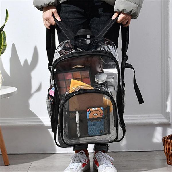 clear backpack heavy duty see through transparent large for college work security travel sports 1pc school bags
clear backpack heavy duty see through transparent large for college work security travel sports 1pc school bags
