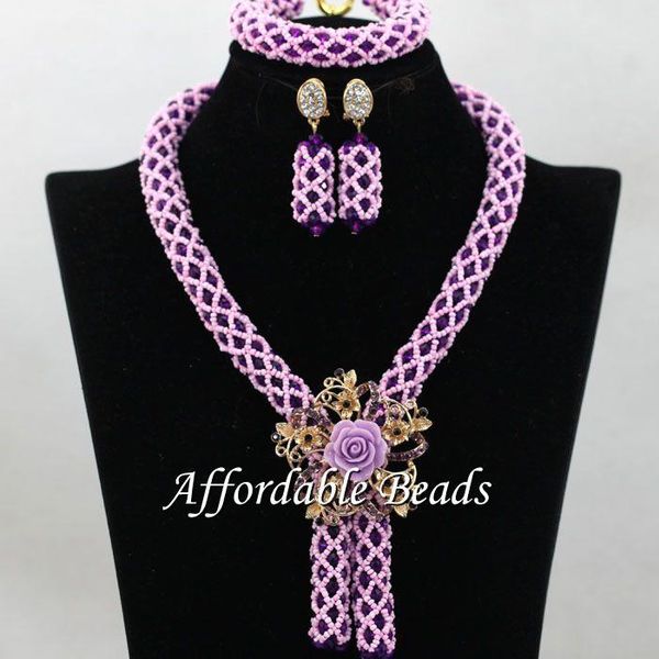 earrings & necklace exclusive nigerian beads jewelry set glamorous african wedding design heb119, Silver
earrings & necklace exclusive nigerian beads jewelry set glamorous african wedding design heb119, Silver