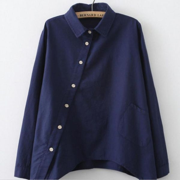 women's blouses & shirts 2021 autumn women shirt cotton linen slant oblique buttonturn-down collar irregular plus size solid loose blou, White
women's blouses & shirts 2021 autumn women shirt cotton linen slant oblique buttonturn-down collar irregular plus size solid loose blou, White