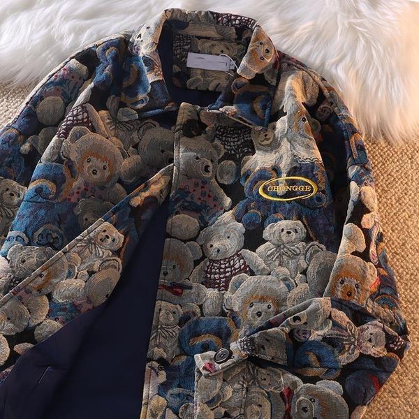 women's jackets guochao manyin bear jacket spring and autumn loose ins minority design collar baseball, Black;brown
women's jackets guochao manyin bear jacket spring and autumn loose ins minority design collar baseball, Black;brown