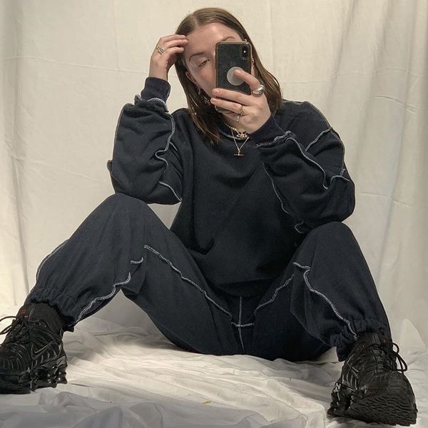 pants foreign trade autumn new long sleeve sets 23422p sweater line stitching trousers set, White
pants foreign trade autumn new long sleeve sets 23422p sweater line stitching trousers set, White