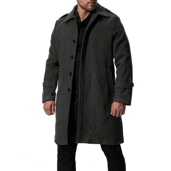 men's trench coats 2021 autumn and winter coat wool long single breasted solid color windbreaker jacket, Tan;black
men's trench coats 2021 autumn and winter coat wool long single breasted solid color windbreaker jacket, Tan;black