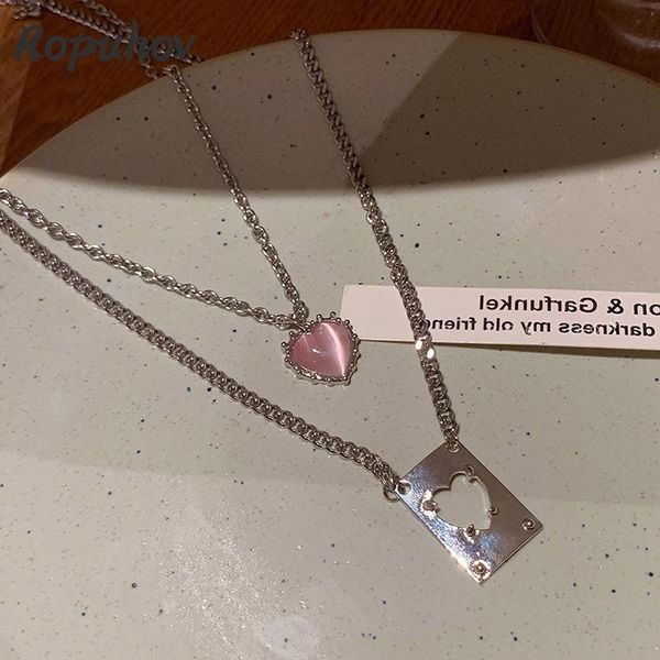chains ropuhov 2021 925 silvery woman love crystal double layer necklace metal square brand hollow out fashion sweater accessories, Silver
chains ropuhov 2021 925 silvery woman love crystal double layer necklace metal square brand hollow out fashion sweater accessories, Silver