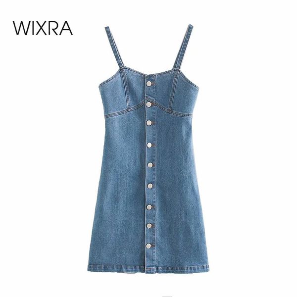 casual dresses wixra female denim dress youth slim fit solid spaghetti strap mini high street 2021 summer, Black;gray
casual dresses wixra female denim dress youth slim fit solid spaghetti strap mini high street 2021 summer, Black;gray