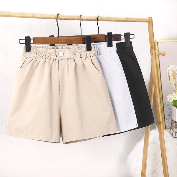 women's shorts 2021 summer casual elastic waist plus size mid short fashion woman streetwear pants, White;black
women's shorts 2021 summer casual elastic waist plus size mid short fashion woman streetwear pants, White;black