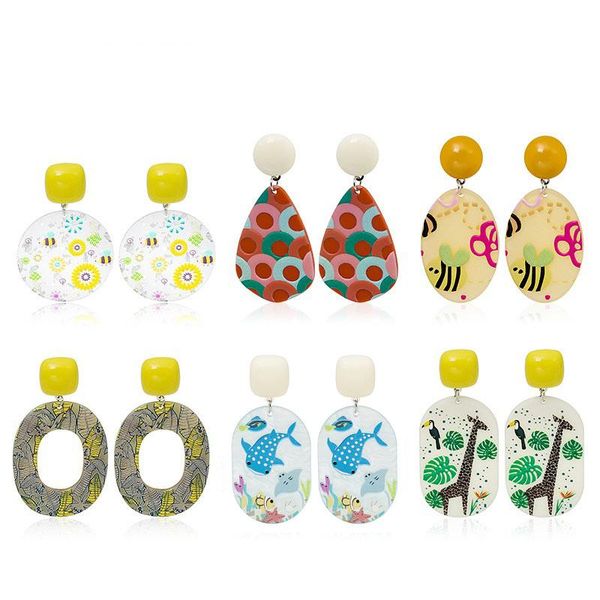 stud vintage giraffe fish acrylic earrings for women girls fashion round ellipse pendant acetic acid ear jewelry party gifts, Golden;silver
stud vintage giraffe fish acrylic earrings for women girls fashion round ellipse pendant acetic acid ear jewelry party gifts, Golden;silver
