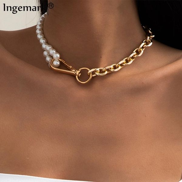chokers fashion boho keychain pearls necklace choker neck vintage punk gothic thick cross chain for women friends jewelry gift, Golden;silver
chokers fashion boho keychain pearls necklace choker neck vintage punk gothic thick cross chain for women friends jewelry gift, Golden;silver