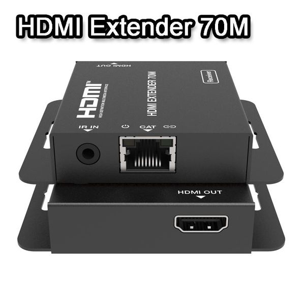 extender 70m 4k/30hz/1080p cord extension rj45 ethernet port transmitter receiver over cat5e/6 cable to video converte audio cables & c conn
extender 70m 4k/30hz/1080p cord extension rj45 ethernet port transmitter receiver over cat5e/6 cable to video converte audio cables & c conn