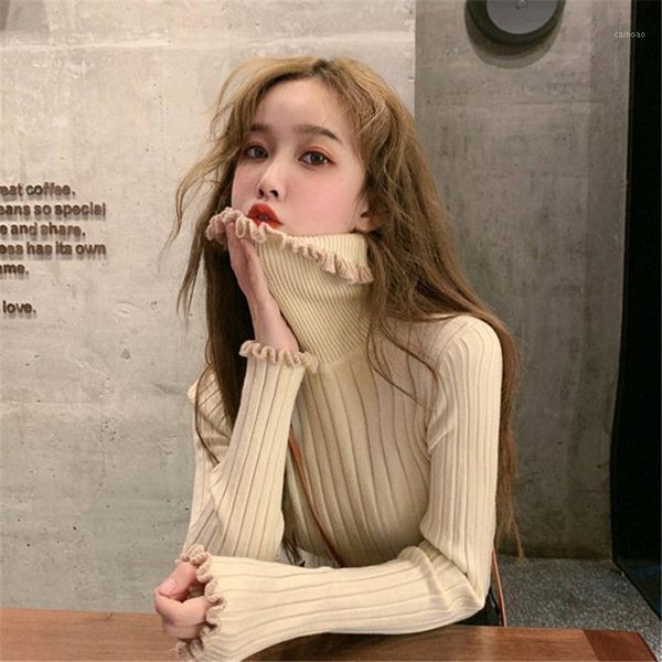 women's sweaters 2021 spring autumn winter women sweater pullovers long sleeve button turtleneck chic female solid knit soft warm, White;black
women's sweaters 2021 spring autumn winter women sweater pullovers long sleeve button turtleneck chic female solid knit soft warm, White;black