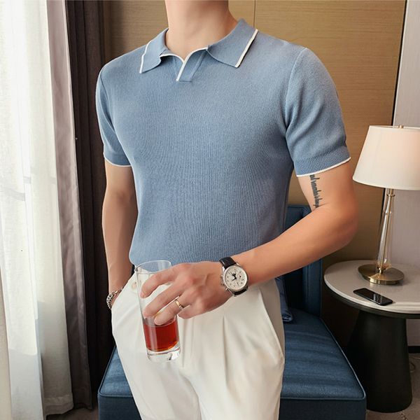 men's polos solid colors polo summer short sleeve shirts turndown collar business casual men clothing streetwear bjo8, White;black
men's polos solid colors polo summer short sleeve shirts turndown collar business casual men clothing streetwear bjo8, White;black