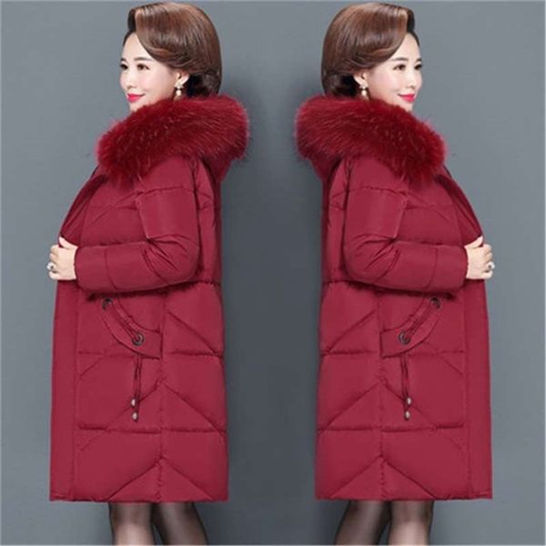 women's winter jacket fur collar female slim cotton-padded long outerwear coat parka large size 6xl 210927, Black
women's winter jacket fur collar female slim cotton-padded long outerwear coat parka large size 6xl 210927, Black