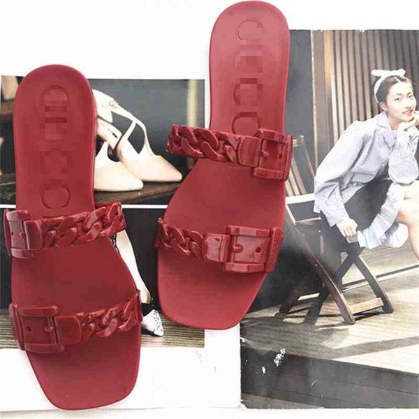 2021 new jelly one line with sandal fashion g family belt buckle women's shoes square sandal zlh, Black
2021 new jelly one line with sandal fashion g family belt buckle women's shoes square sandal zlh, Black