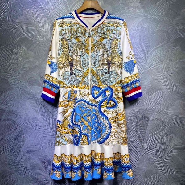 casual dresses 2021 spring runways female ed vintage retro printing c688, Black;gray
casual dresses 2021 spring runways female ed vintage retro printing c688, Black;gray