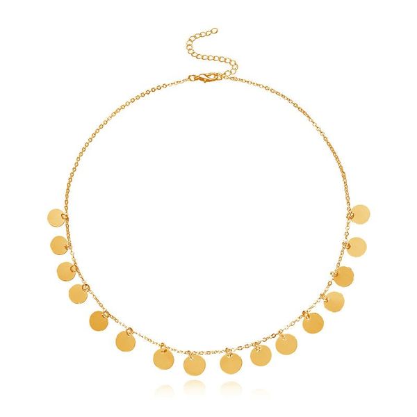 chains states decoration wafer sequins pendant chain of clavicle sautoir simple creative lady alloy necklace, Silver
chains states decoration wafer sequins pendant chain of clavicle sautoir simple creative lady alloy necklace, Silver