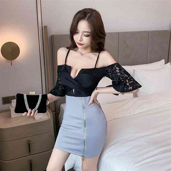 nightclub women's word shoulder lace bag hip strap halter dress office lady polyester sleeveless 210416, Black;gray
nightclub women's word shoulder lace bag hip strap halter dress office lady polyester sleeveless 210416, Black;gray