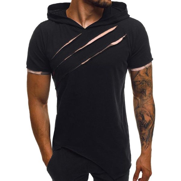 men's t-shirts summer casual patchwork slim short sleeve hooded t shirt blouse clothing streetwear sprots shirts, White;black
men's t-shirts summer casual patchwork slim short sleeve hooded t shirt blouse clothing streetwear sprots shirts, White;black