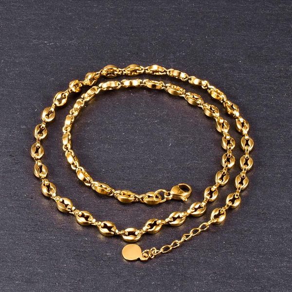 chains 18kgp gold stainless steel pig nose necklace for women&men 5mm wide coffee bean 2021 trend unfade jewelry gift, Silver
chains 18kgp gold stainless steel pig nose necklace for women&men 5mm wide coffee bean 2021 trend unfade jewelry gift, Silver