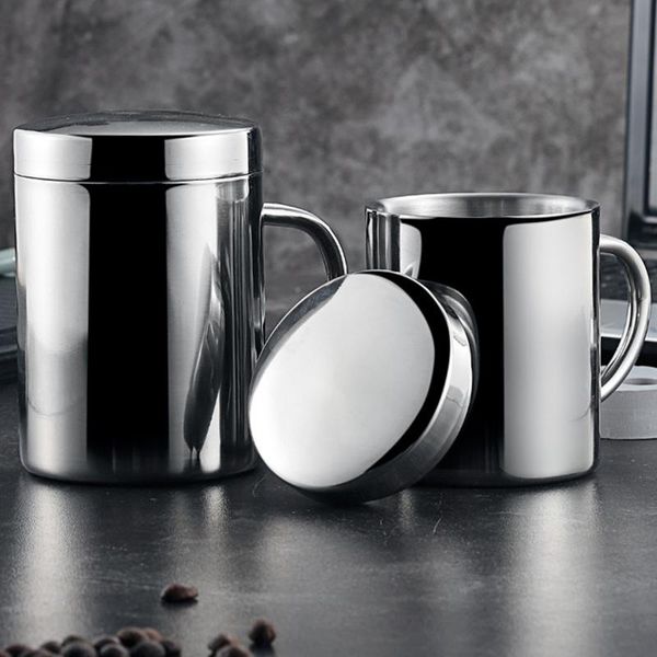 mugs stainless steel mug thermal coffee cup with lid handle portable double-layer office anti-fall wine milk beer water drinkware
mugs stainless steel mug thermal coffee cup with lid handle portable double-layer office anti-fall wine milk beer water drinkware