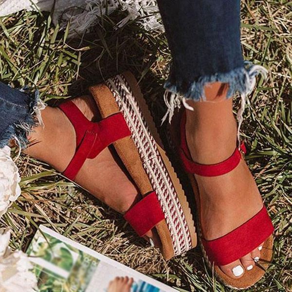 dress shoes summer women platform sandals wedges open toe ladies beach buckle strap roman espadrille female zapatos de mujer, Black
dress shoes summer women platform sandals wedges open toe ladies beach buckle strap roman espadrille female zapatos de mujer, Black